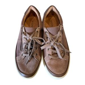 Vionic Women’s Size 8 Mayra Essence Suede Fashion Zipper Sneakers EUC‎